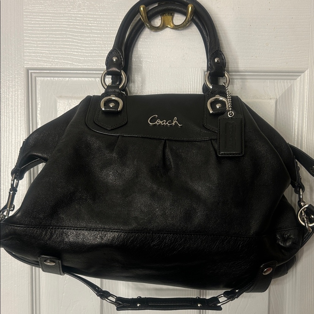 Coach Black Leather Satchel